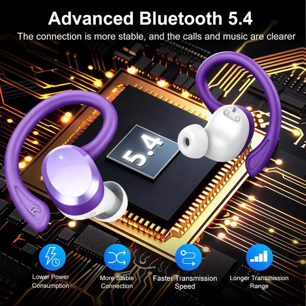 Bluetooth Kopfhörer In Ear, Kopfhörer Kabellos Bluetooth 5.4 mit 4 ENC Noise Cancelling Mic, 68 std