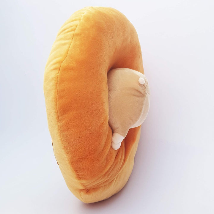 moodrush® 3D Donut-Hamster/Donut Kissen mit Hamster | alle Elemente aufgestickt (Nicht Bedruckt!) |