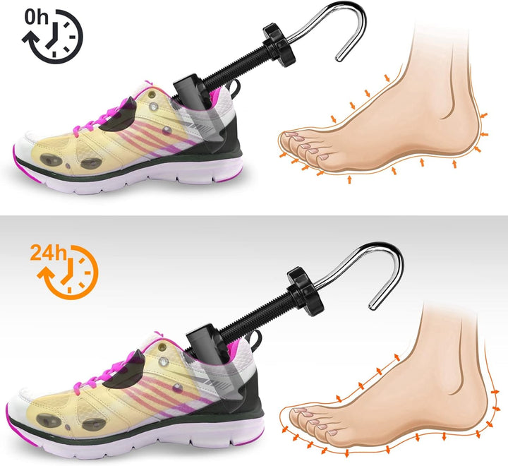 eachway 1 Paar professionelle 2-Wege-Premium-Schuhspanner aus robustem Kunststoff, verstellbare Läng