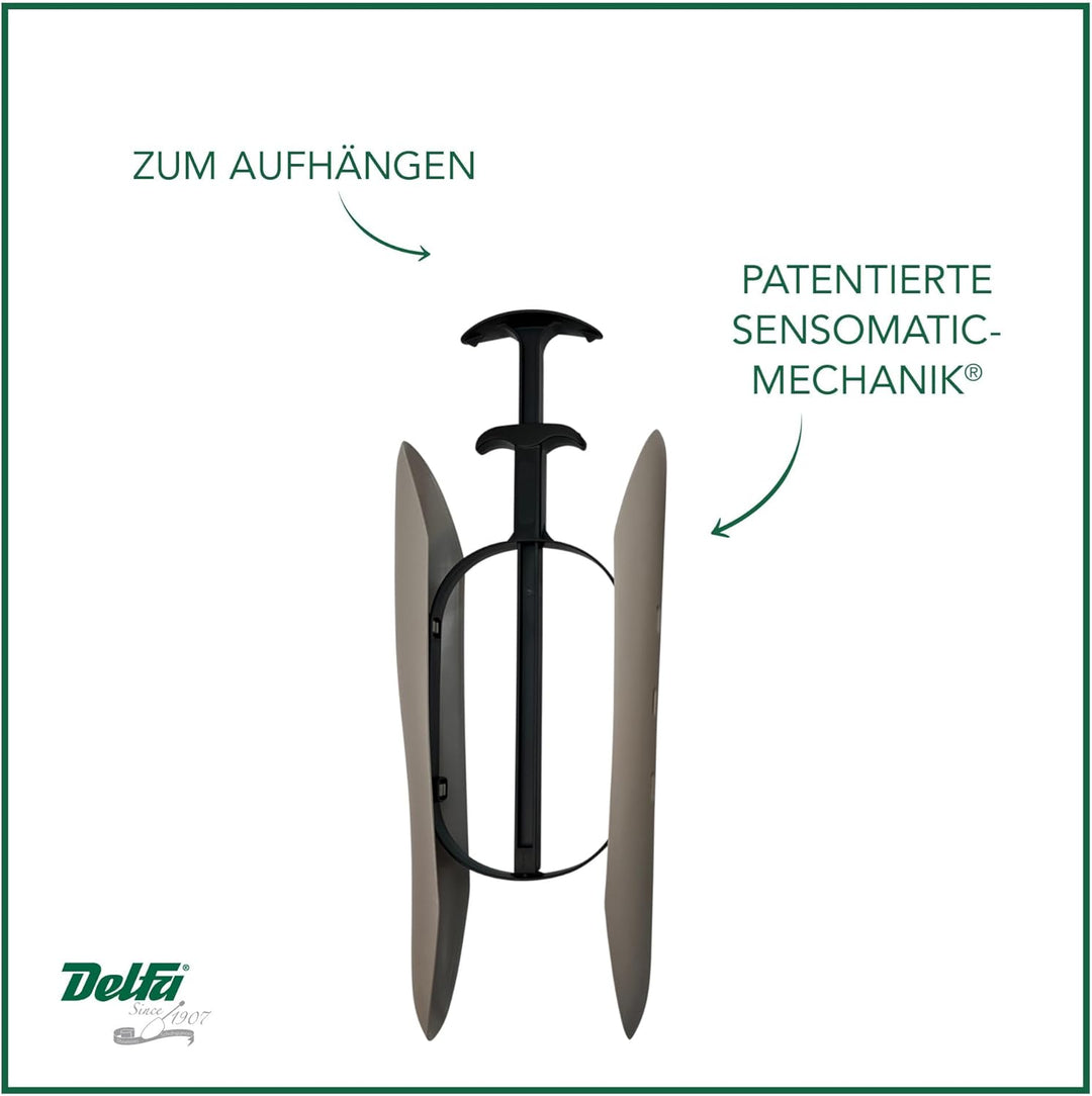 DELFA Stiefelformer 3 Paar im Set mit innovativem Sensomatic Federelement, Stiefelschaftformer, warm