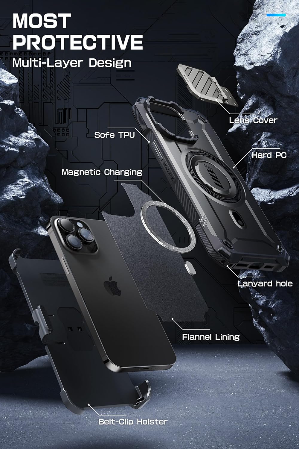 SUPCASE UB Mag XT für iPhone 14 Pro Max/iPhone 13 Pro Max Hülle mit Kameraschutz, Robust Handyhülle