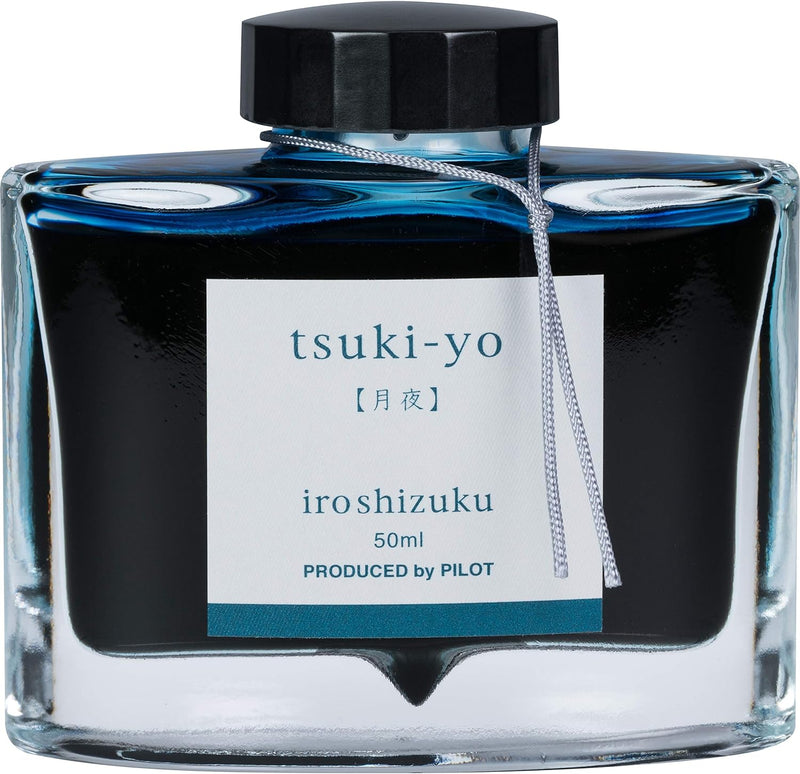 PILOT Iroshizuku 69205 Füllfederhalter-Tinte, Tsuki-Yo, Moonlight (Blaugrün), 50 ml Flasche, Blaugrü