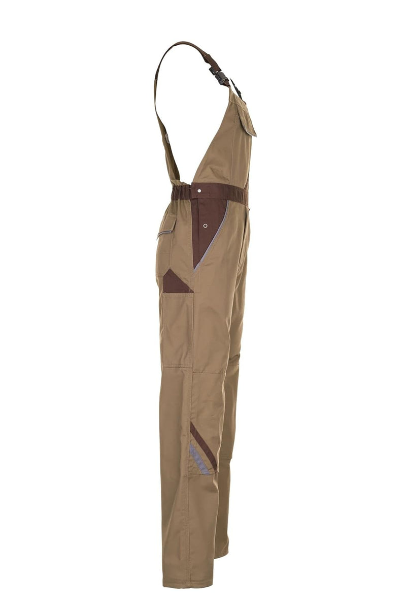 Planam Highline Herren Latzhose Khaki braun Zink Modell 2334 Grösse 56 khaki/braun/zink 56, khaki/br