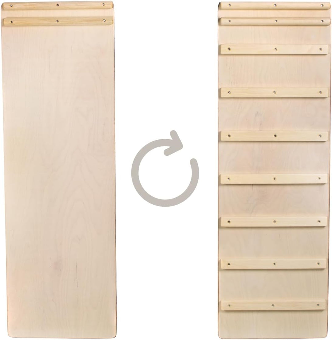 joy of nature 2in1 Holz Kletterrampe &amp; Rutschbrett für Kletterdreieck - Montessori Indoor Rutsche ab