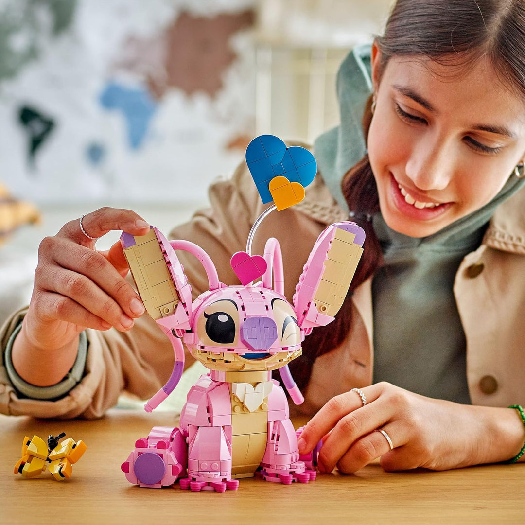 LEGO | Disney Angel - Lilo & Stitch Spielzeug - Spielset zum Bauen mit 3 Herzballons & 1 Schmetterli