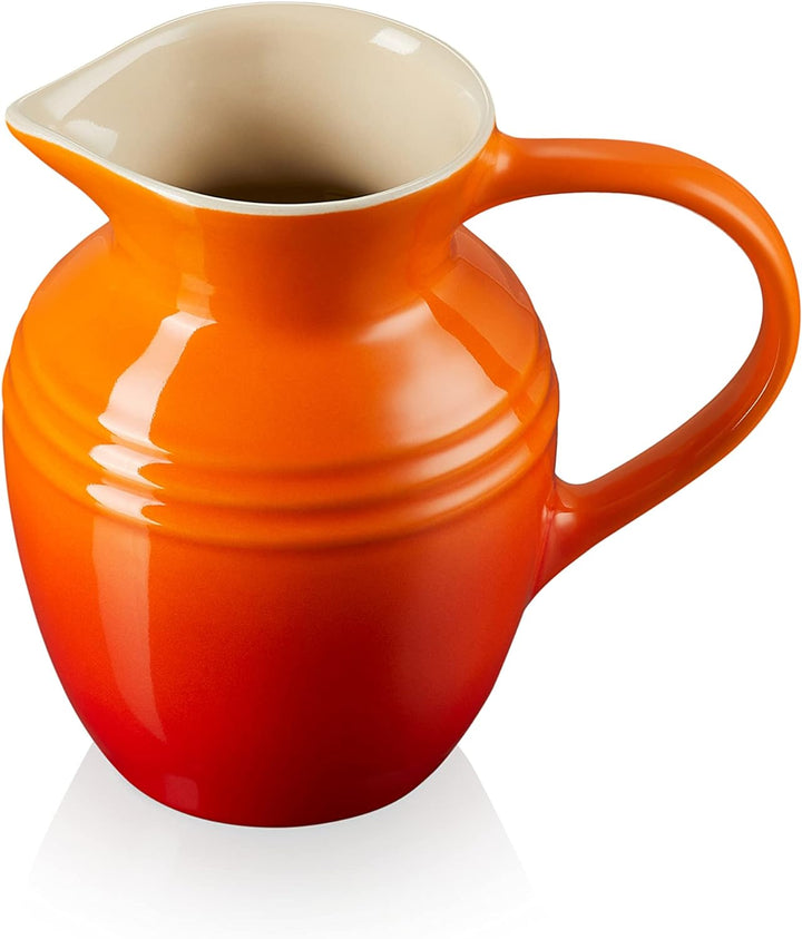 Le Creuset Kleiner Saftkrug Klassik aus Steinzeug, 0,6 L, Ofenrot, 80903060900005, Ofenrot