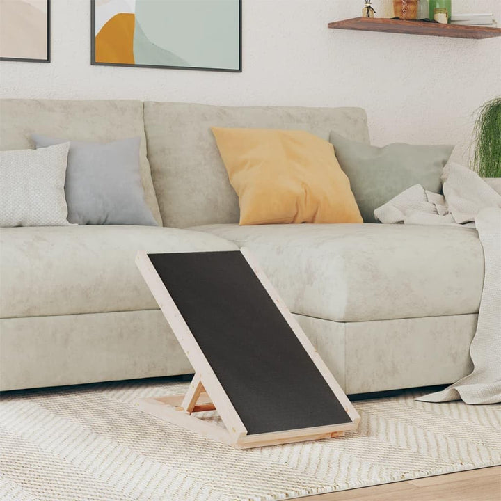 vidaXL Hunderampe Grau 70x35 cm Massivholz Tanne, 70 x 35 cm