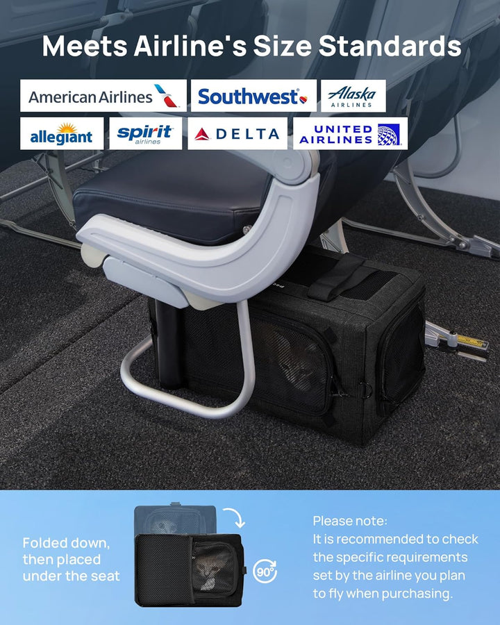 pecute Katzentasche Transporttasche Flugtasche Stabiler Halt Haustier Tragetasche, Transportbox Katz