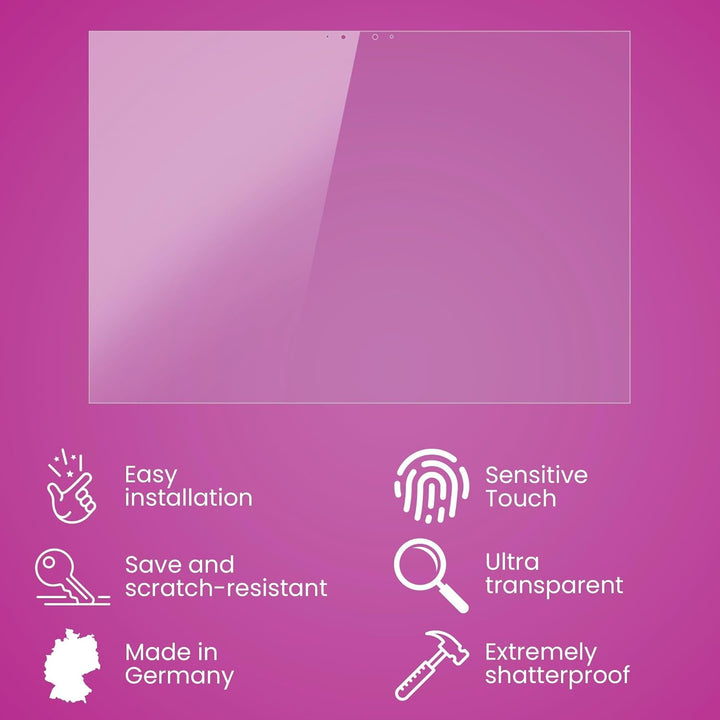 atFoliX Glasfolie kompatibel mit Microsoft Surface Studio 2 Panzerfolie, 9H Hybrid-Glass FX Schutzpa