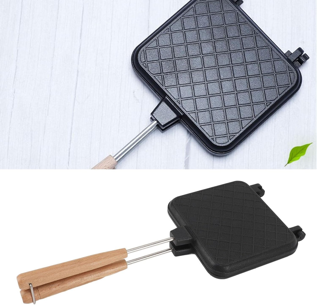 Doppelseitige Bratpfanne, Sandwichmaker, Kochtopf aus Aluminiumlegierung, Multifunktionales Design f
