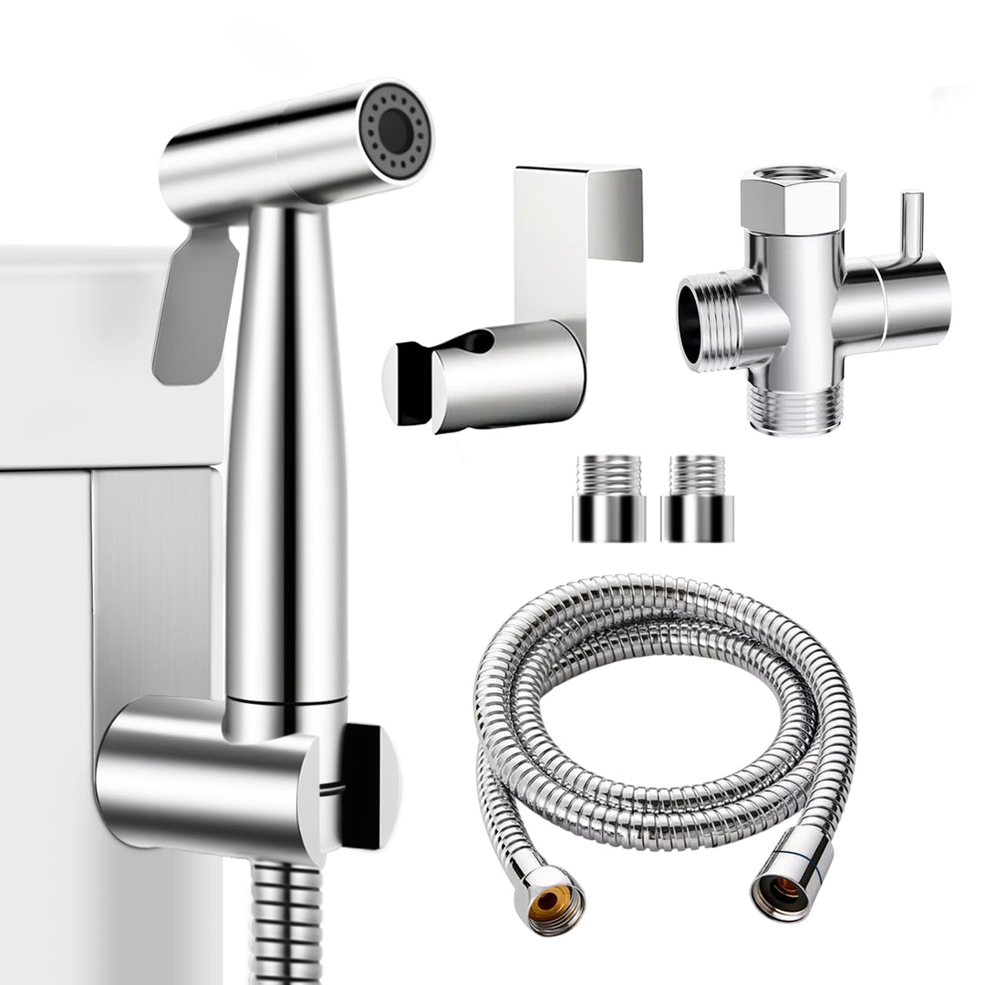 Bidet-Handbrause, Hand Gehalten Bidet Sprayer Edelstahl Sprayer mit 49-Zoll-Schlauch und Halterung H