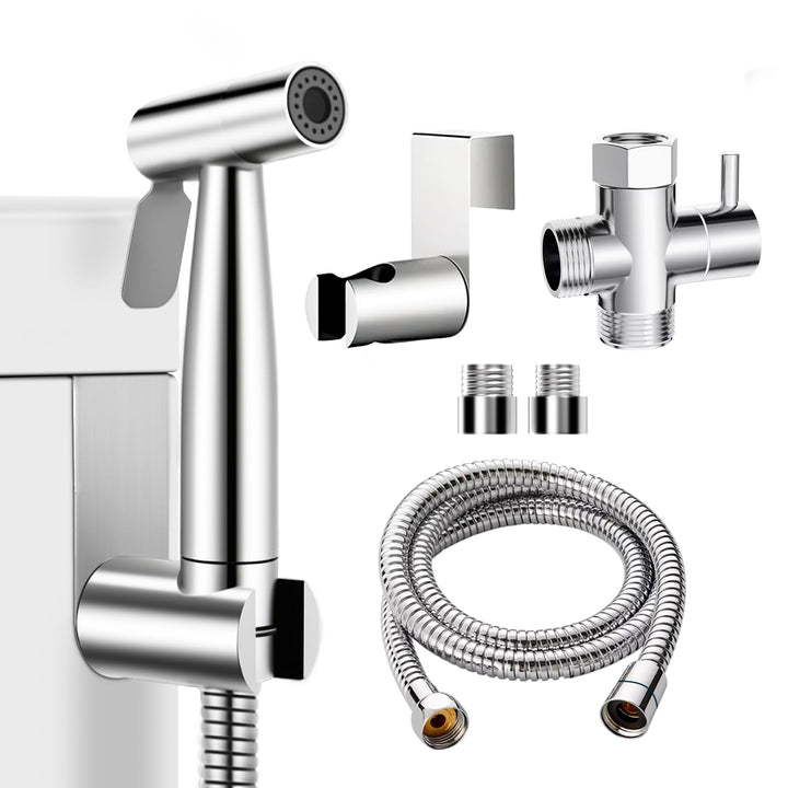 Bidet-Handbrause, Hand Gehalten Bidet Sprayer Edelstahl Sprayer mit 49-Zoll-Schlauch und Halterung H