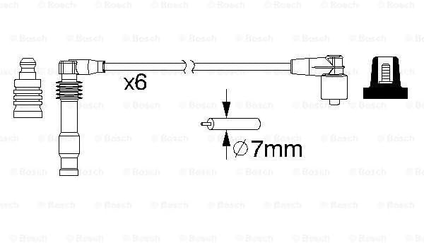 Bosch 0986357162 - Zündleitung - 6er Set