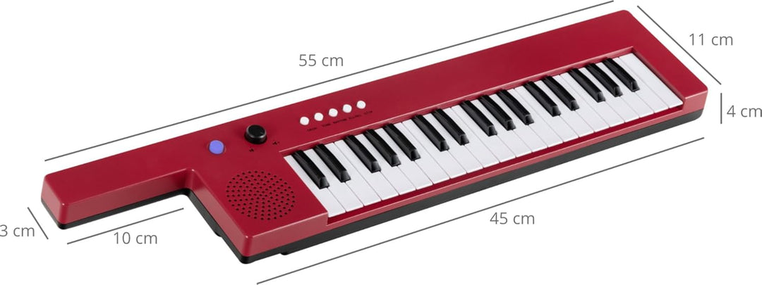 McGrey KT-3712 Kinderkeyboard - 37 Tasten - Inklusive Tragegurt und Mikrofon - Betrieb über Akku und