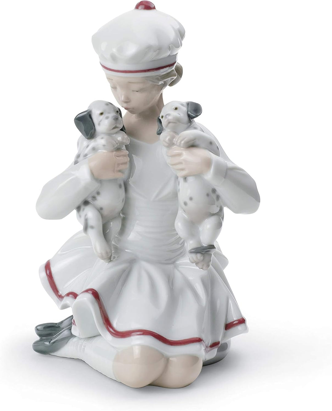 LLADRÓ Figur Mädchen Mit Dalmatinern. Mädchen. Porzellan.