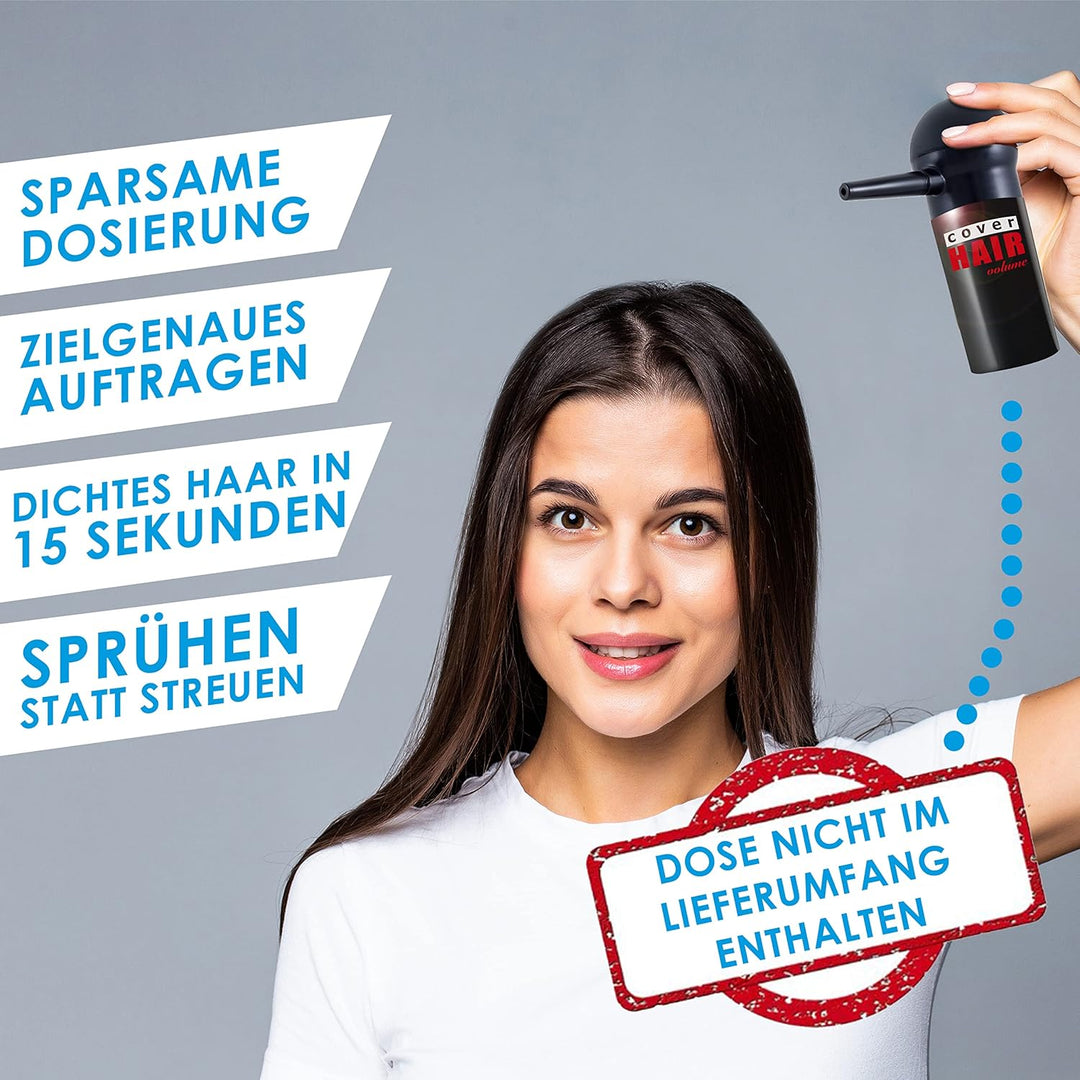 COVER HAIR Pumpsprayaufsatz für Schütthaar & Streuhaar | Geeignet für 30g Dose | Applikator für Schü