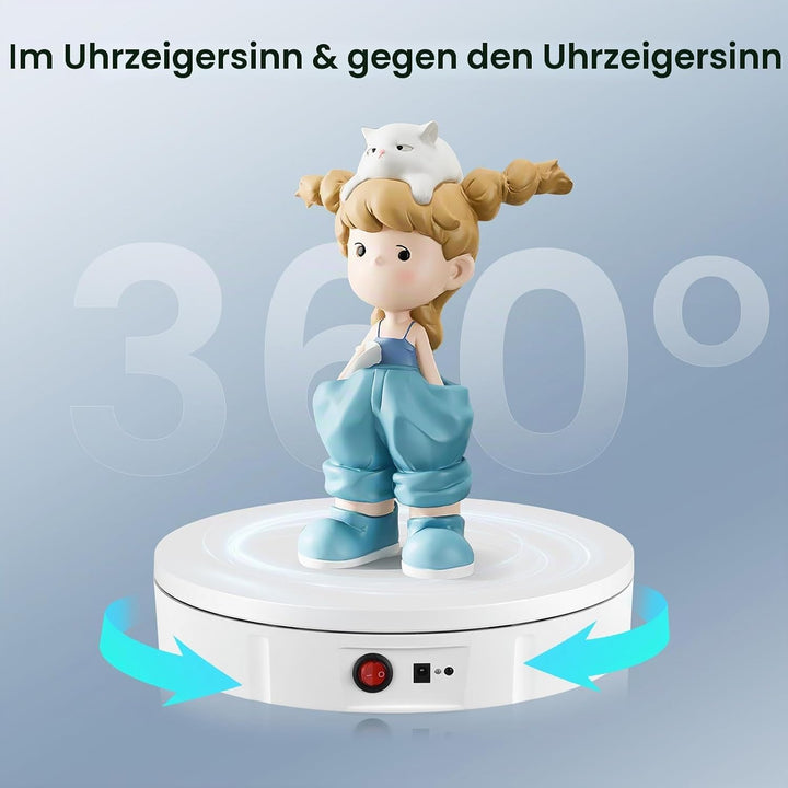 Elektrischer Drehteller, Couleeur 100KG 30CM Automatische Drehplattform, 360 Grad Richtung und Gesch