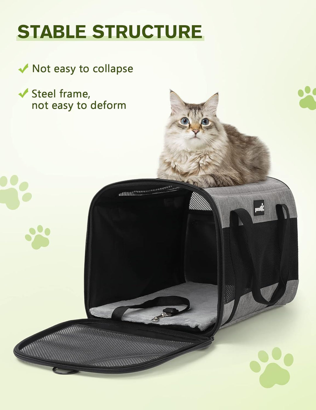 Pecute Katzentransportbox, Atmungsaktive Hundetasche Transportbox, Katzen Transportboxen Mit Verstel
