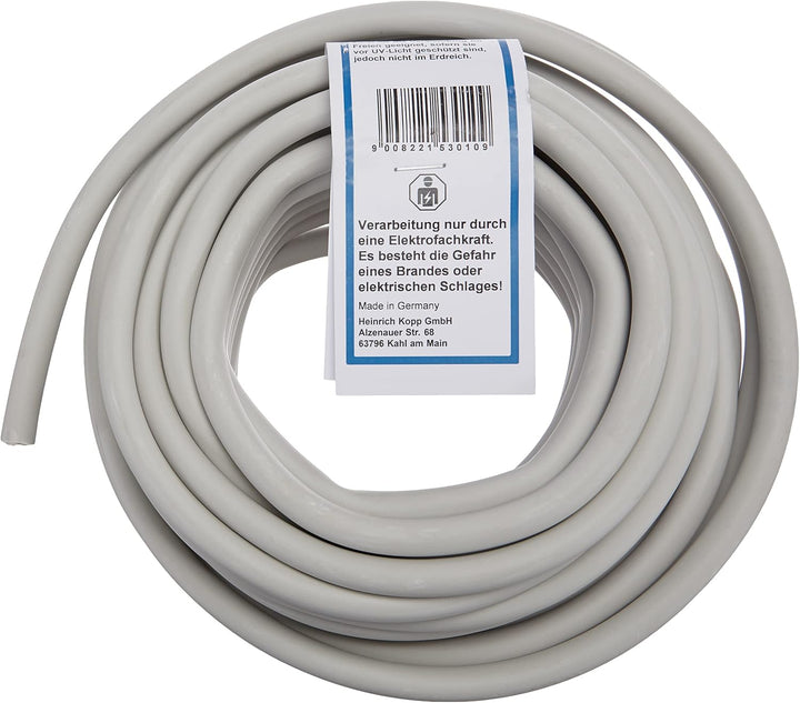 Kopp 150825001 Mantel-Leitung NYM-J, 3 x 1.5 mm², 25 m, grau & 153010840 Mantel-Leitung NYM-J 5 x 1.