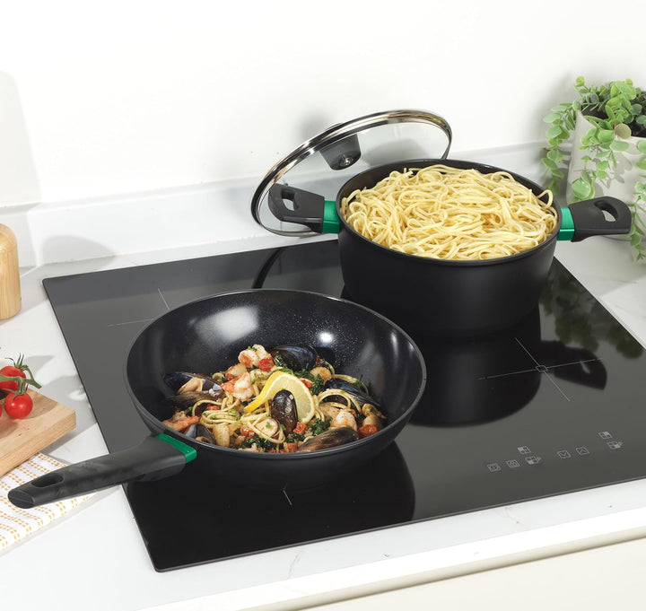 Russell Hobbs RH03266EU7 Verde Thermocollar 28cm Topf mit Deckel – gesunde keramische Antihaftbeschi