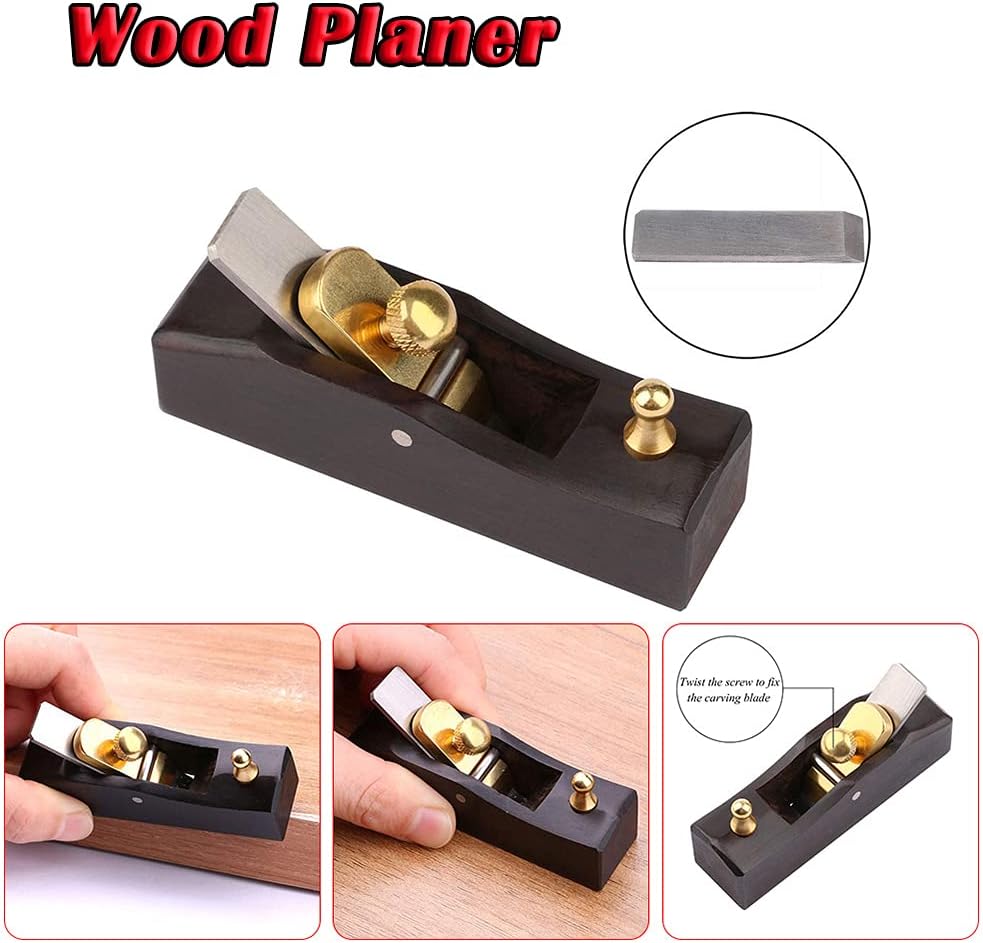 Mini-Lichthobel-Set aus Ebenholz, DIY-Handhobel, Blockhobel, Holzarbeiten, Werkzeuge für Schreiner,