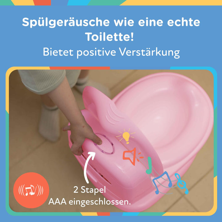 Nuby - My Real Potty - Baby-Töpfchen für Töpfchentraining – Töpfchen für Kinder mit Spülgeräusch & B