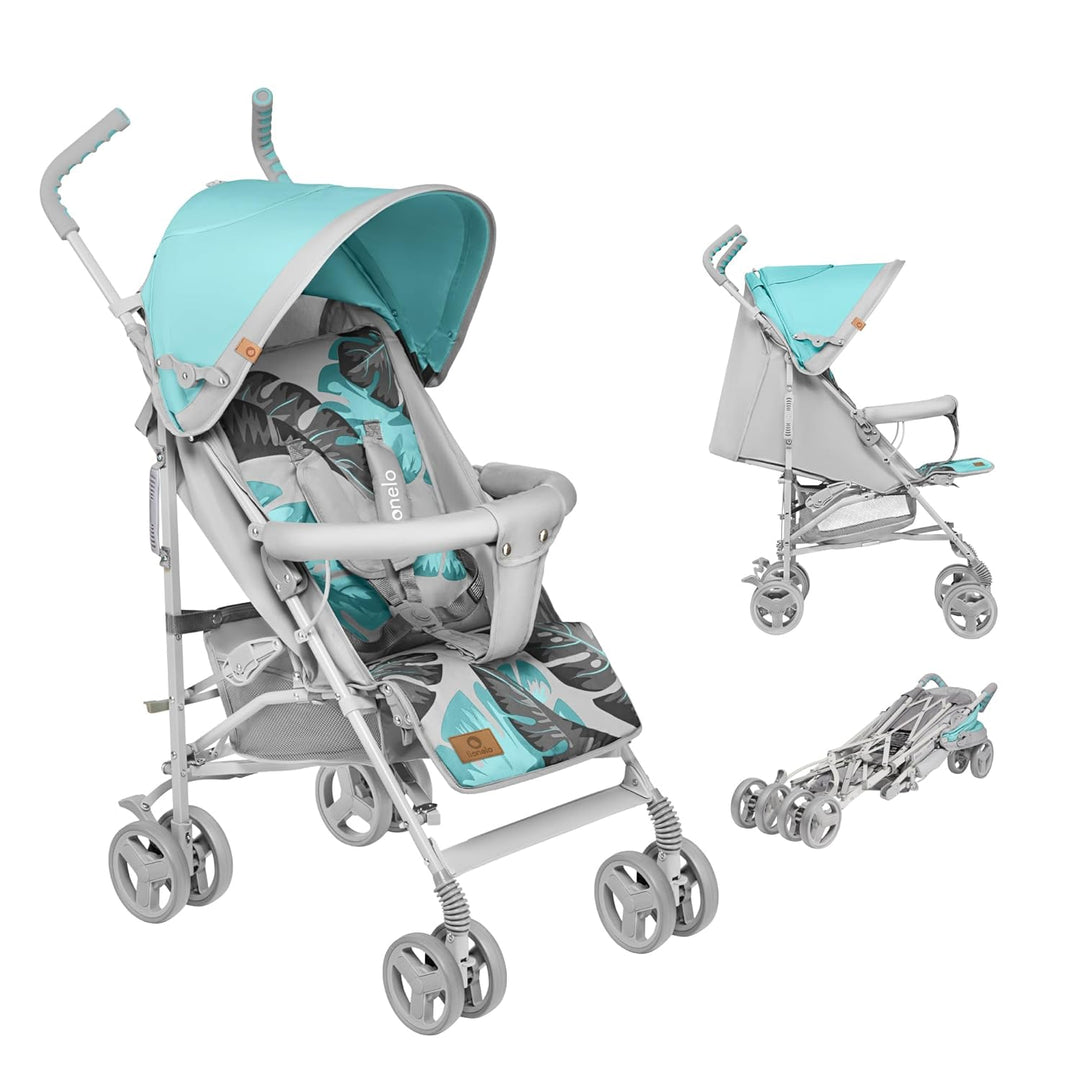 LIONELO Elia Buggy klein zusammenklappbar Kinderwagen bis 15 kg, Rücken und Fussstützenverstellung H