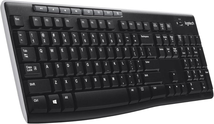Logitech K270 Kabellose Tastatur für Windows, 2,4 GHz kabellos, Standardgrösse, Nummernblock, 8 Sond