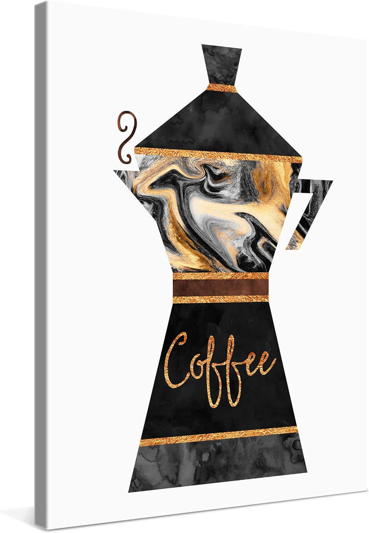 PICANOVA – Coffee 60x80cm – Premium Leinwanddruck – Kunstdruck Auf 2cm Holz-Keilrahmen Für Schlaf- U