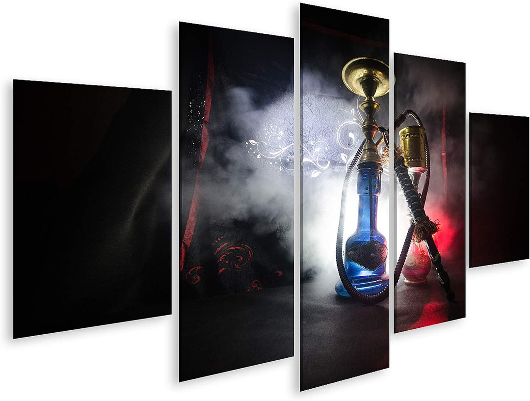islandburner Bild auf Leinwand Shisha Konzept Heisse Kohlen Bilder Wandbilder Poster Leinwand 170x80