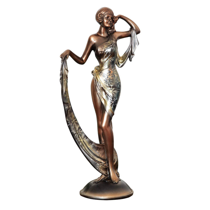 Widdop Dekofigur, Silhouette Collection - Stehende Dame auf Sockel, bronziert
