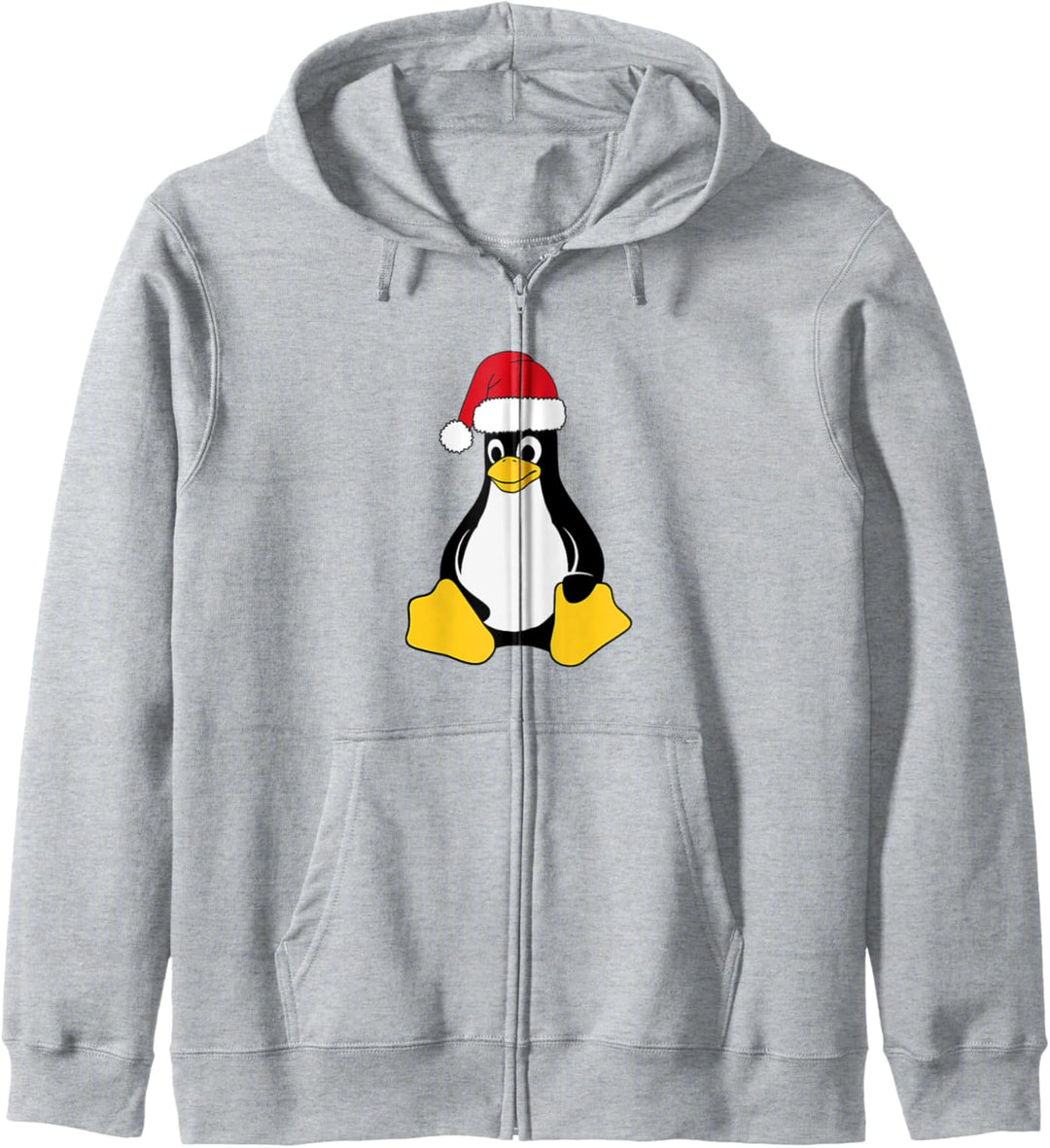 Linux Mascot Tux the Penguin Santa Hat Nerd Geek Christmas Kapuzenjacke