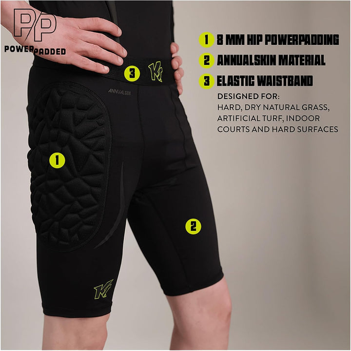 KEEPERsport - Torwart Unterziehhose gepolstert - Kurze Protektionshose für Torhüter Underwear - Grös