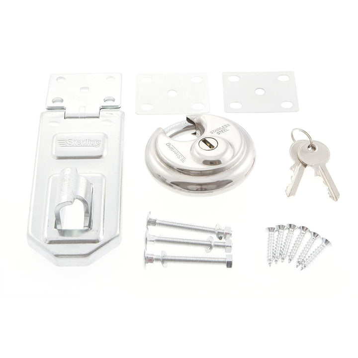Sterling PHS200 Vorhängeschloss mit verdecktem Bügel, scheibenförmig, mit 120-mm-Schnappschloss und