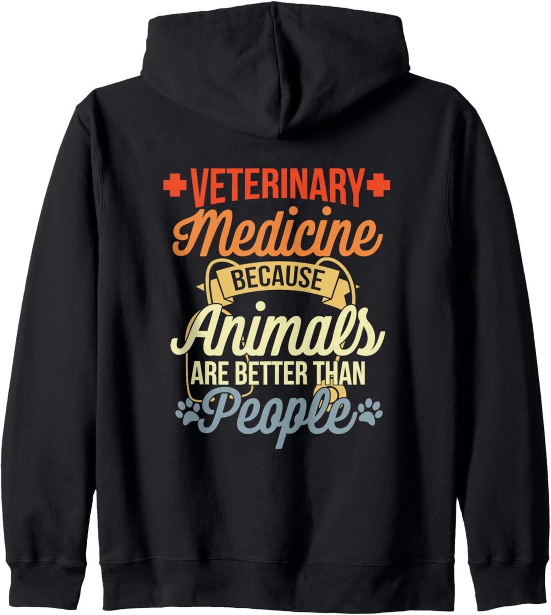 Tierarzt Spruch Design - Tiere sind besser als Menschen Kapuzenjacke