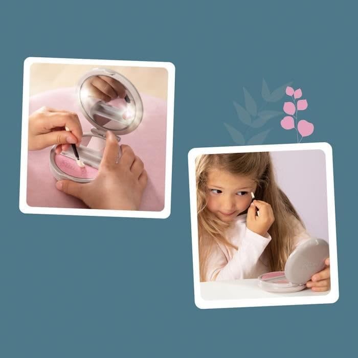 Smoby Toys - My Beauty Kompaktpuder - Spielzeug-Make-Up (unechte Kosmetika) mit Spiegel und Licht fü