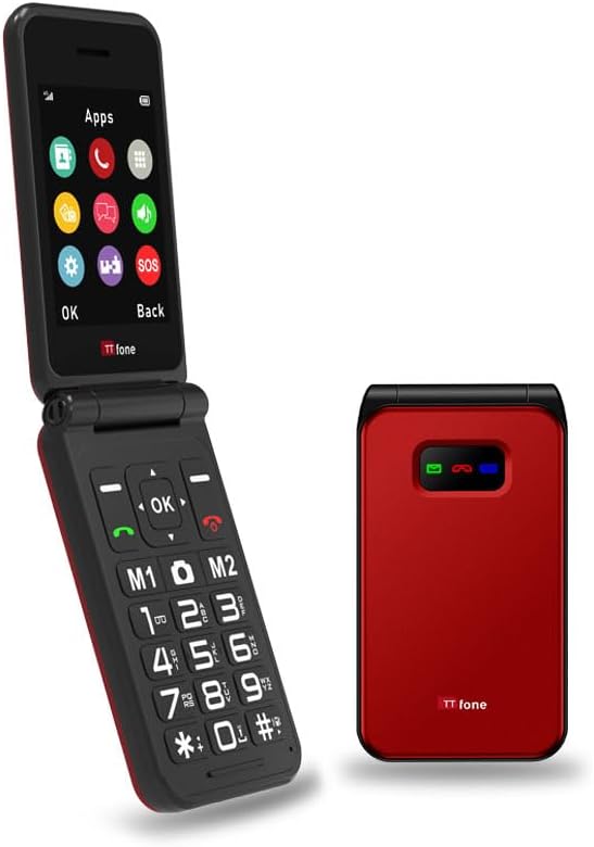 TTfone TT760 Klapptelefon 4G mit Grossen Tasten für Senioren und Notruf-Taste - Entsperrtes Grundleg