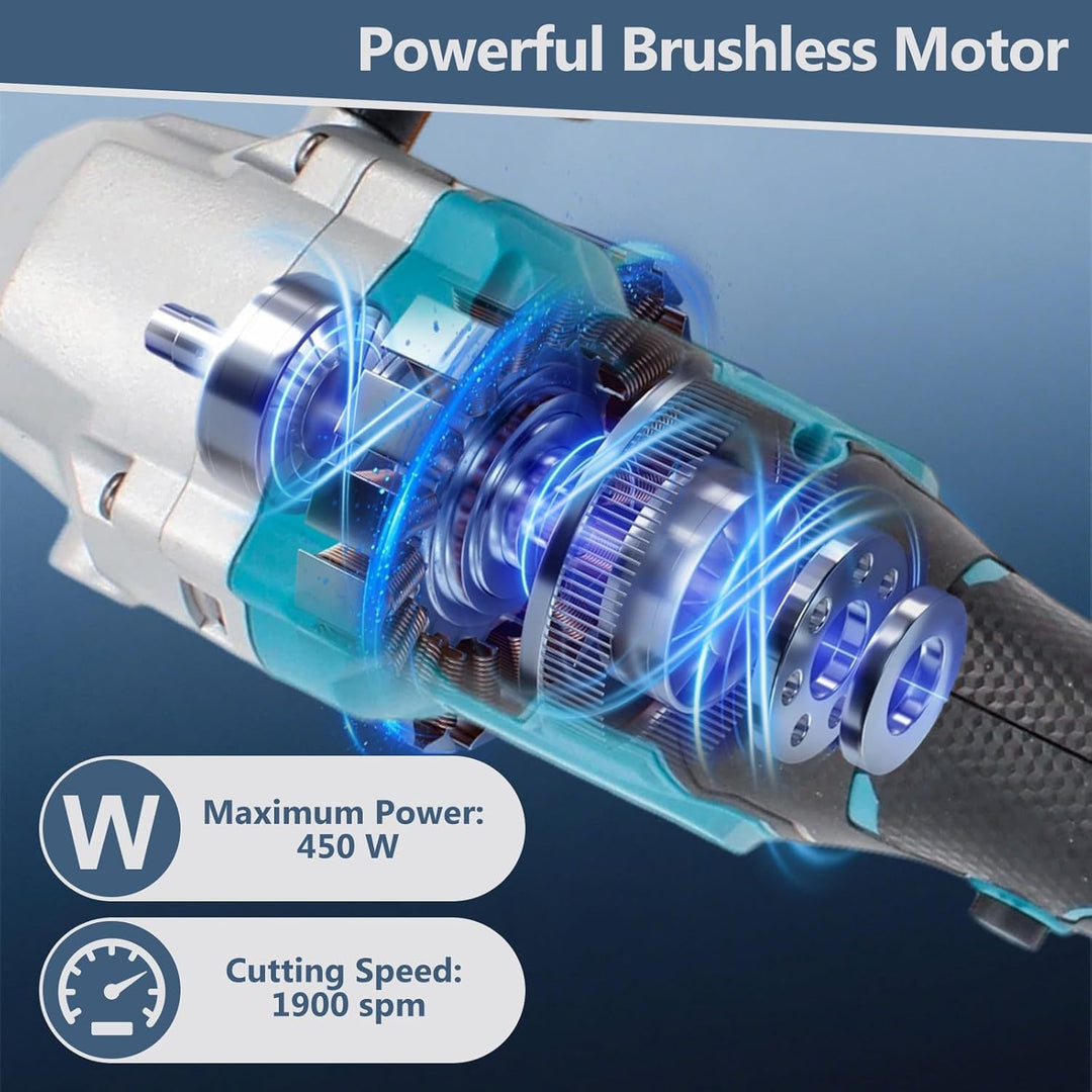 Knabber Blechknabber Kompatibel mit Makita 18V Akku, 450W Kabellose Blechnibbler 1900SPM Bürstenlose