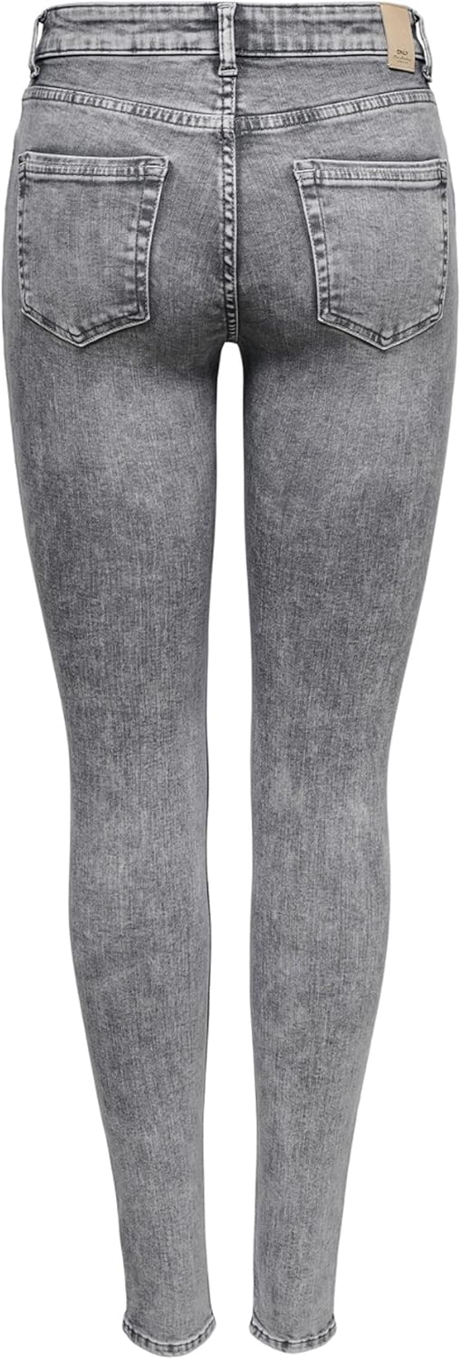 ONLY Female Skinny Jeans ONLBLUSH Mittlere Taille Skinny Fit Jeans XS Light Grey Denim, XS Light Gre