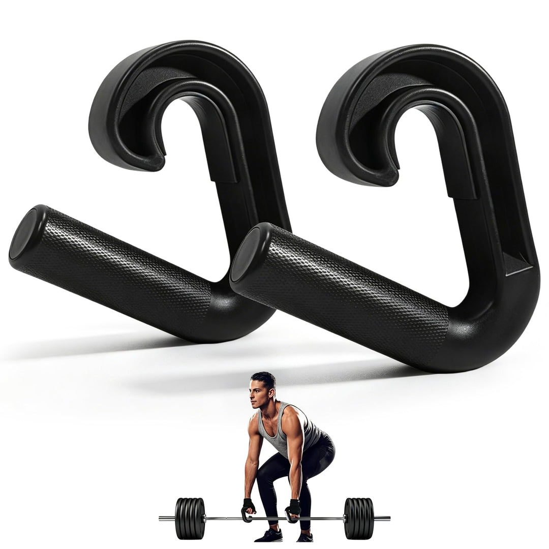 2 Stück Double D Fitness Griffe,90-Grad-Haken Klimmzug Griffe, Neutral Grip Griffbefestigung,Klimmzu