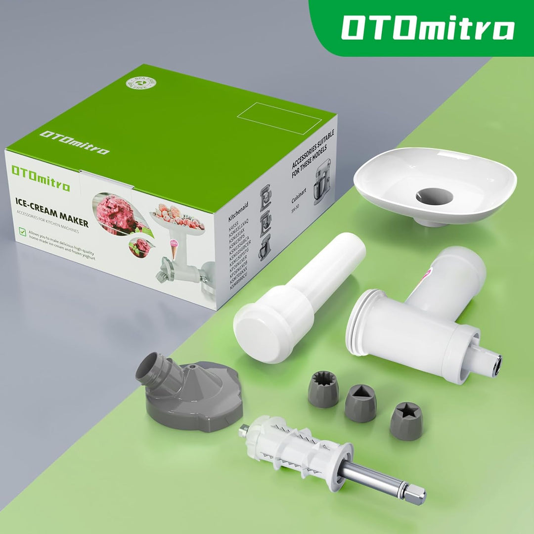 Eismaschine Aufsatz für Kitchenaid Standmixer, Fruchteismaschine Aufsatz, Softeismaschine BPA-freien