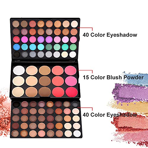 FantasyDay Multifunktions Exquisite Kosmetik Geschenkset Make-up Schmink Kit für Gesicht, Augen und