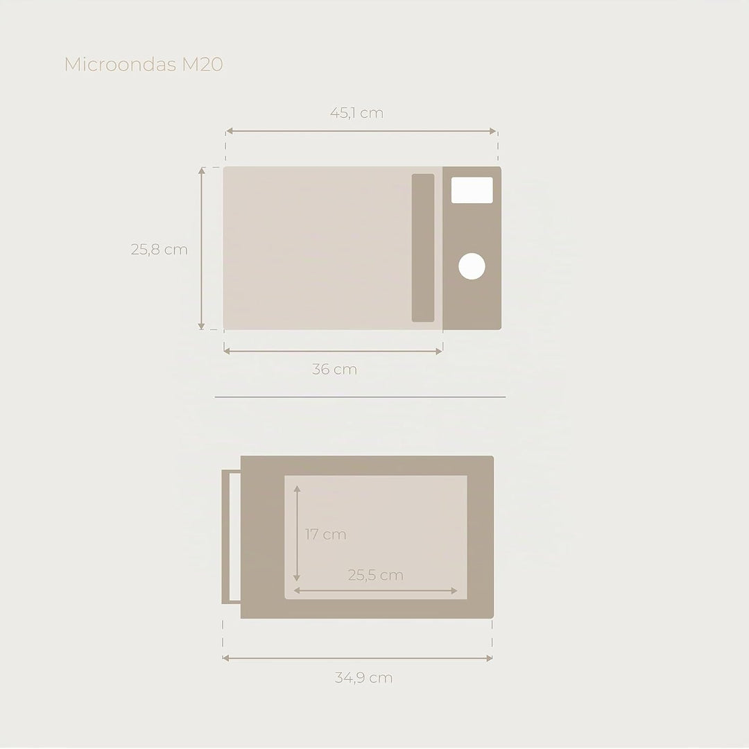 Mikrowelle EVVO M20, Weiss