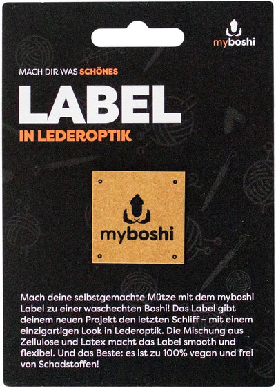 myboshi Häkelset Mütze Yokohama, inkl No.1 Wolle, Häkelnadel, Anleitung, original Label in Lederopti