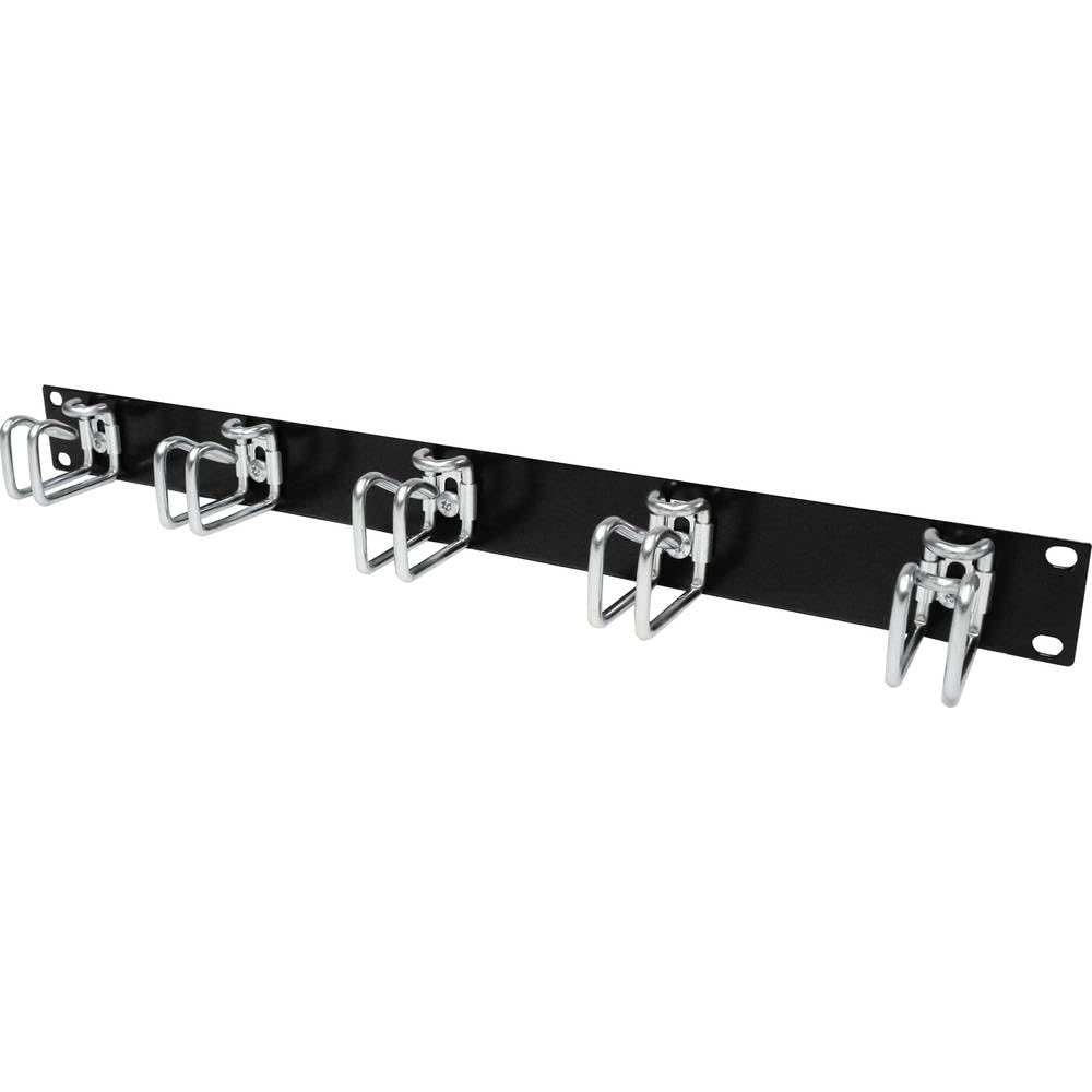 Rittal DK Rangierpanel 1 HE mit Stahlbuegeln, 5502205, Schwarz, Silber