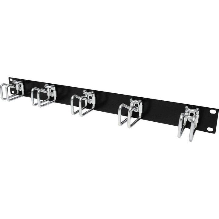 Rittal DK Rangierpanel 1 HE mit Stahlbuegeln, 5502205, Schwarz, Silber