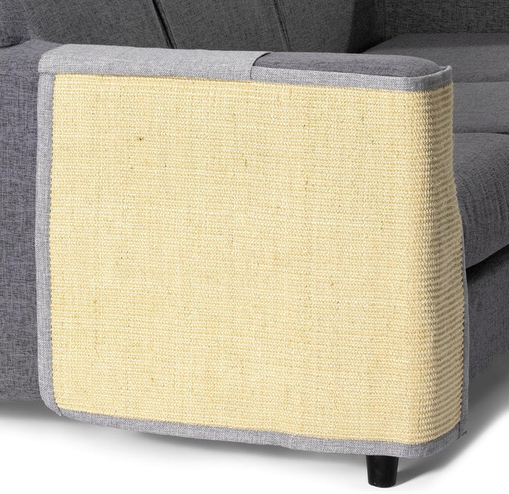 Navaris Kratzmatte für Katzen, Schutz für die rechte Seite, Sofa, Möbel, Boden, Wand, Sisal und Lein