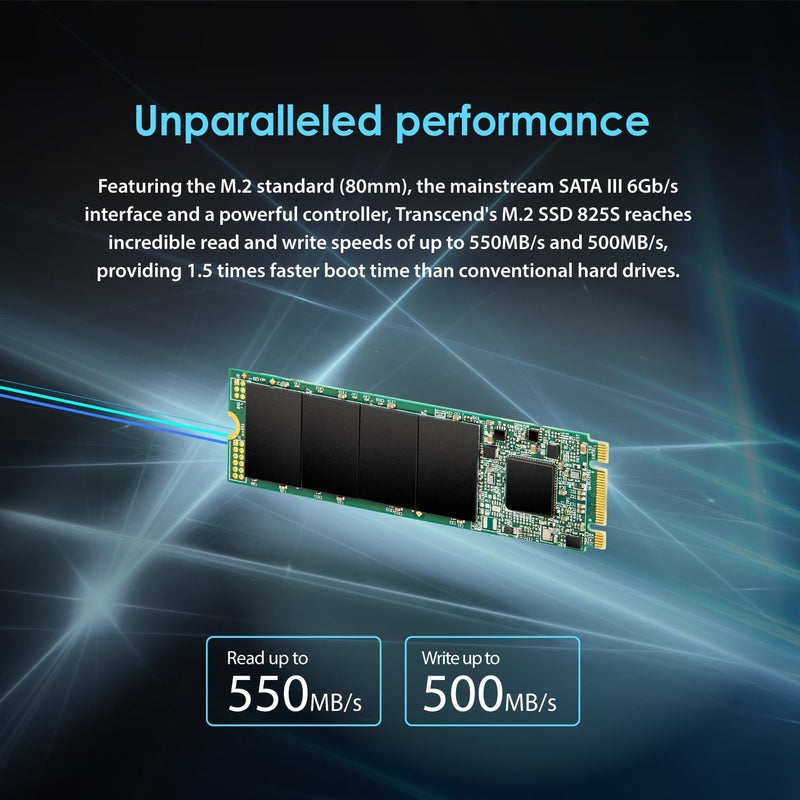Transcend 2TB SATA III 6Gb/s MTS825S 80mm M.2 SSD (TS2TMTS825S)
