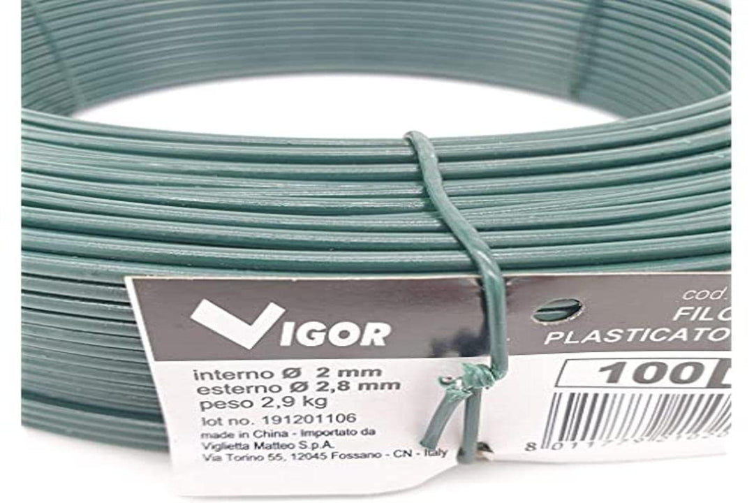Draht Eisen plastifiziert grün P/AC MT.100 Einzeln, Einzeln