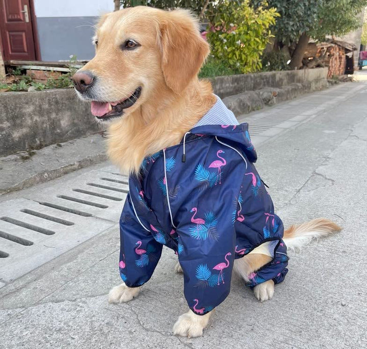Idepet Regenmantel für Hunde Regenjacke Hund Winddicht Wasserdicht Hundamantel mit Kapuze für kleine